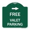 Signmission Free Valet Parking W/ Right Arrow, Green & White Aluminum Sign, 18" x 18", GW-1818-23942 A-DES-GW-1818-23942 - alternate 1
